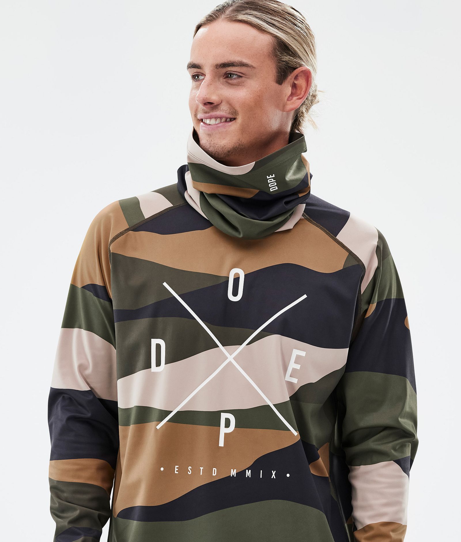 Dope Snuggle Base Layer Top Men 2X-Up Shards Gold Green