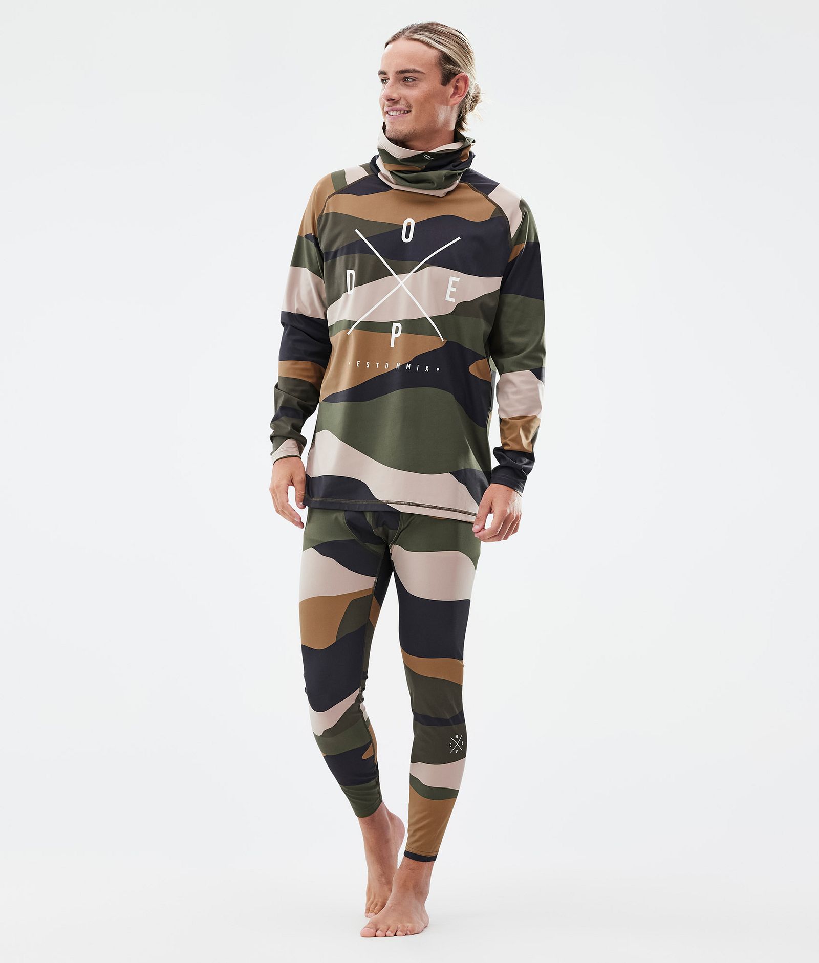 Dope Snuggle Baselayer top Herre 2X-Up Shards Gold Green