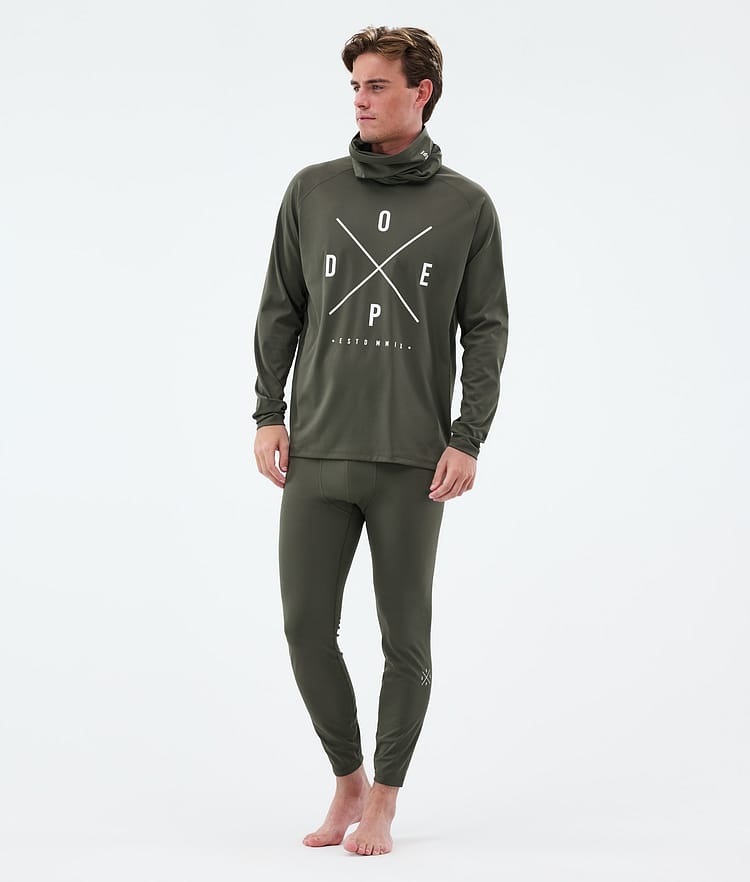 Dope Snuggle Pantalon thermique Homme 2X-Up Olive Green, Image 3 sur 7