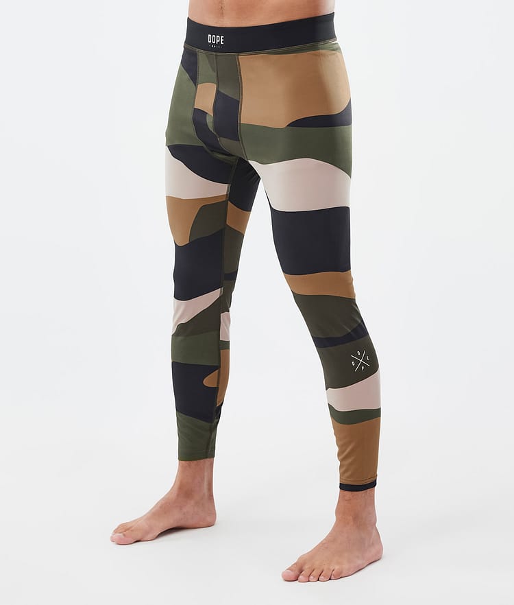 Dope Snuggle Baselayer tights Herre 2X-Up Shards Gold Green