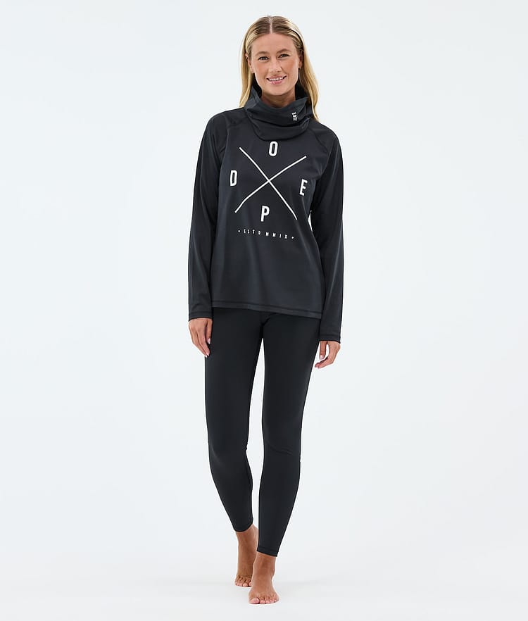 Dope Snuggle W Basislaag Top Dames 2X-Up Black, Image 3 of 7