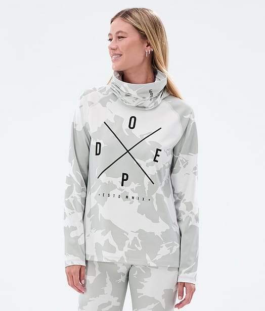 Dope Snuggle W Basislaag Top Dames 2X-Up Grey Camo
