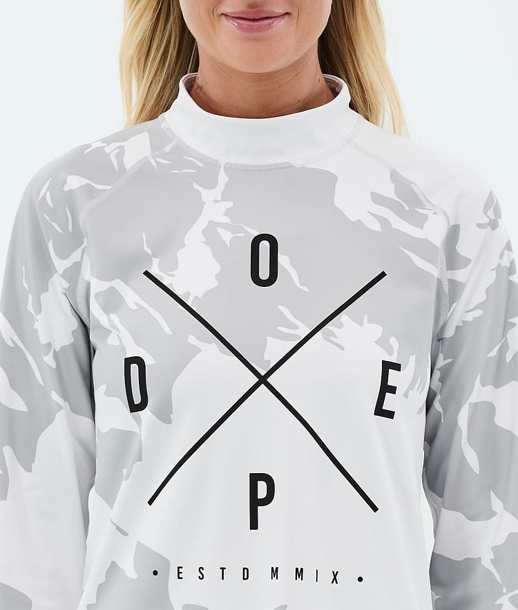 Dope Snuggle W Base Layer Top Women 2X-Up Grey Camo, Image 6 of 7