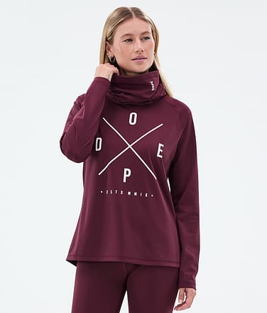 Dope Snuggle W Base Layer Top Women 2X-Up Burgundy