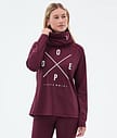Dope Snuggle W Base Layer Top Women 2X-Up Burgundy