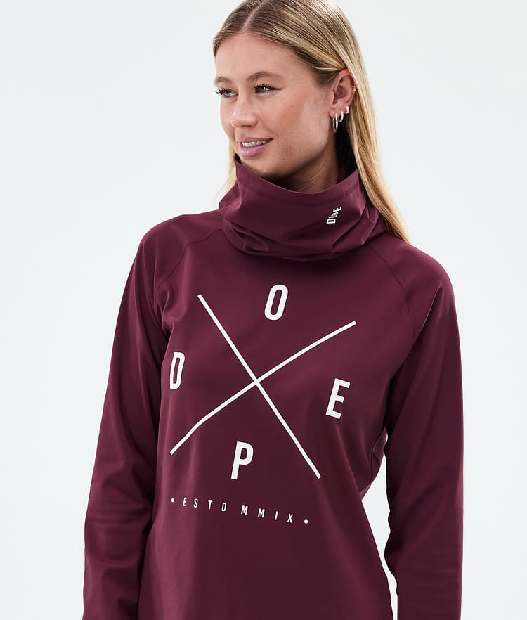 Dope Snuggle W Tee-shirt thermique Femme 2X-Up Burgundy, Image 2 sur 7