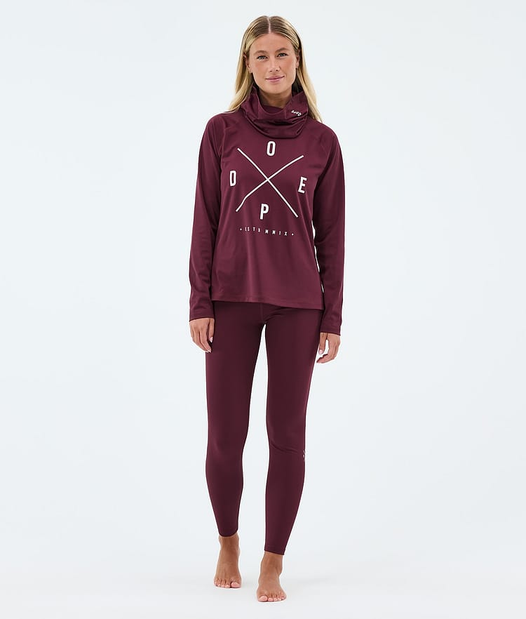 Dope Snuggle W Basislaag Top Dames 2X-Up Burgundy, Image 3 of 7