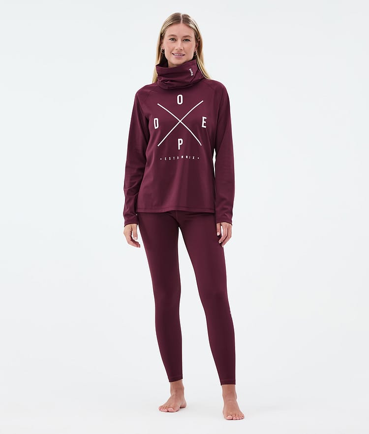 Dope Snuggle W Tee-shirt thermique Femme 2X-Up Burgundy, Image 3 sur 7