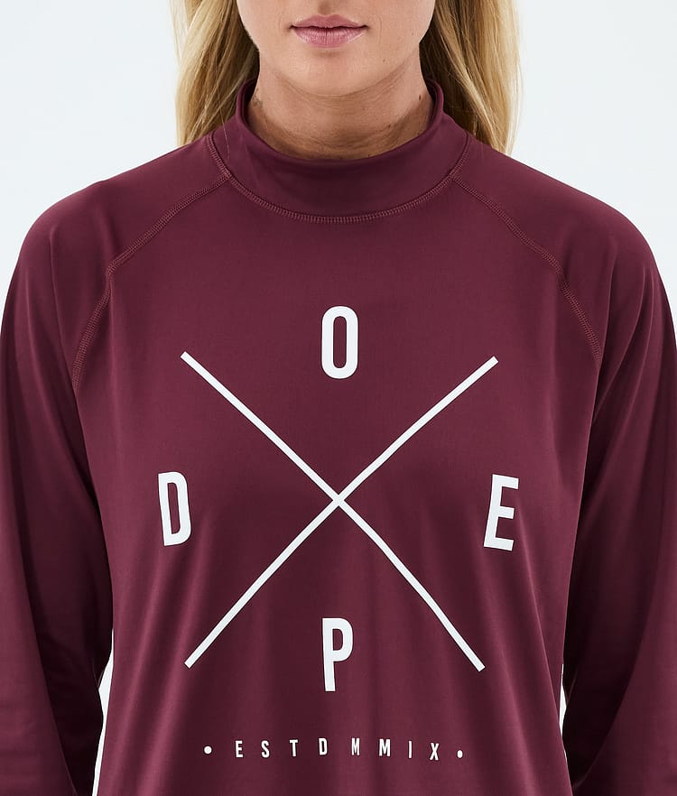 Dope Snuggle W Base Layer Top Women 2X-Up Burgundy, Image 6 of 7