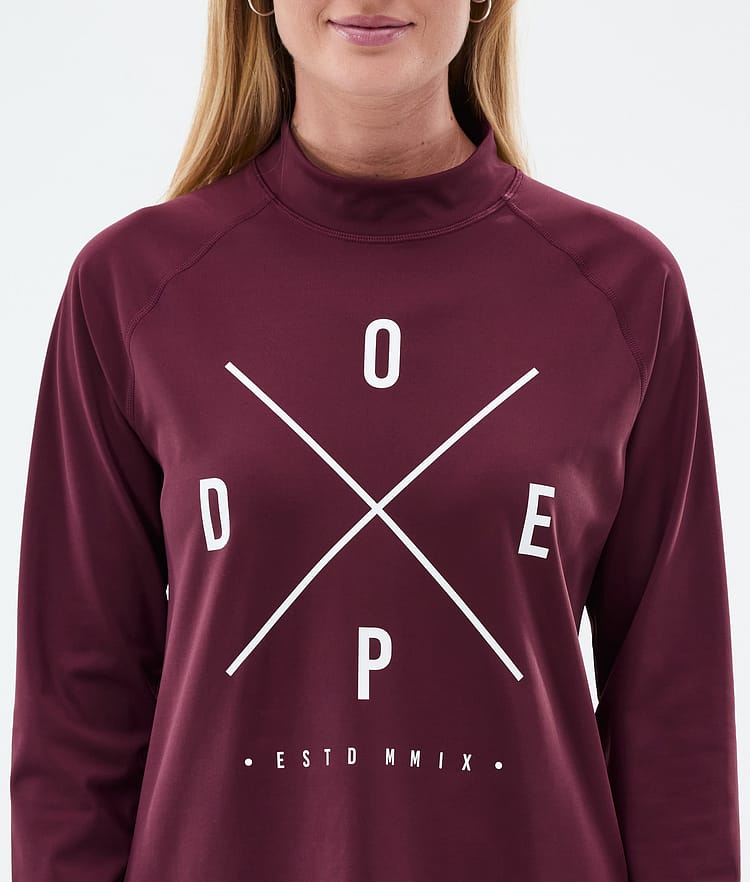 Dope Snuggle W Tee-shirt thermique Femme 2X-Up Burgundy, Image 6 sur 7