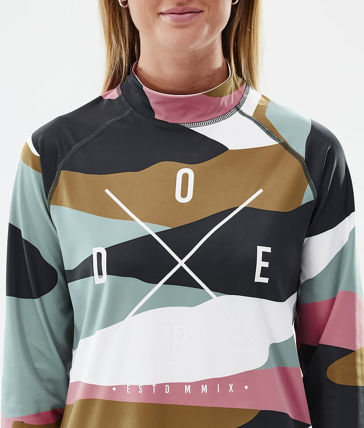 Dope Snuggle W Baselayer top Dame 2X-Up Shards Gold Muted Pink, Billede 6 af 7