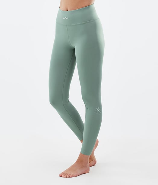 Dope Snuggle W Baselayer tights Dame Faded Green