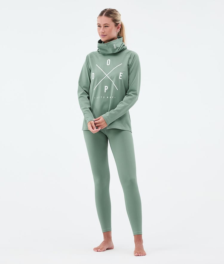Dope Snuggle W Pantalon thermique Femme 2X-Up Faded Green, Image 3 sur 7