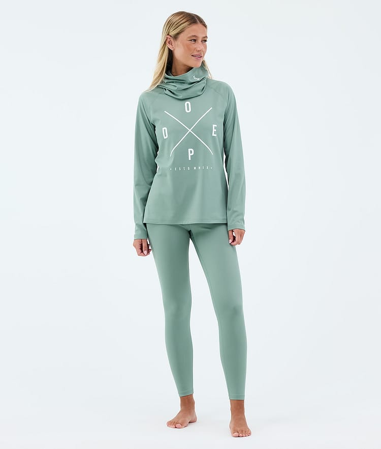 Dope Snuggle W Basislaag Broek Dames 2X-Up Faded Green, Image 3 of 7