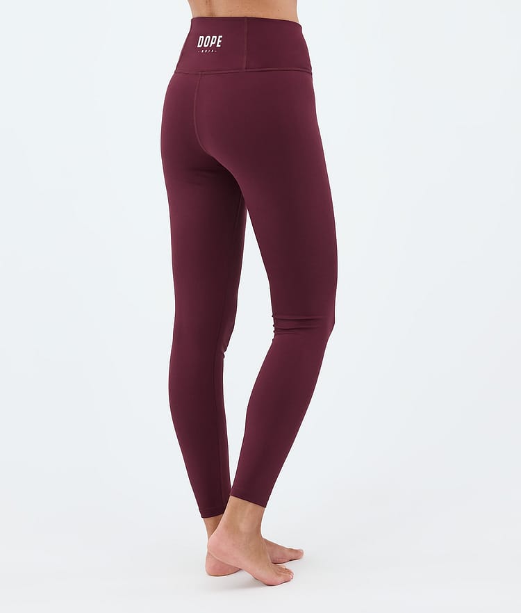 Dope Snuggle W Basislaag Broek Dames 2X-Up Burgundy, Image 2 of 7