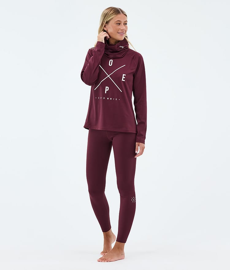 Dope Snuggle W Basislaag Broek Dames 2X-Up Burgundy, Image 3 of 7