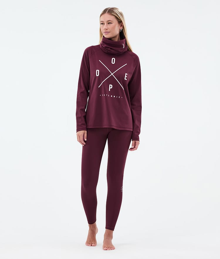 Dope Snuggle W Pantalon thermique Femme 2X-Up Burgundy, Image 3 sur 7