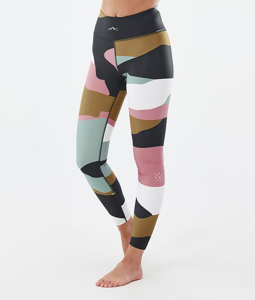 Dope Snuggle W Baselayer tights Dame Shards Gold Muted Pink