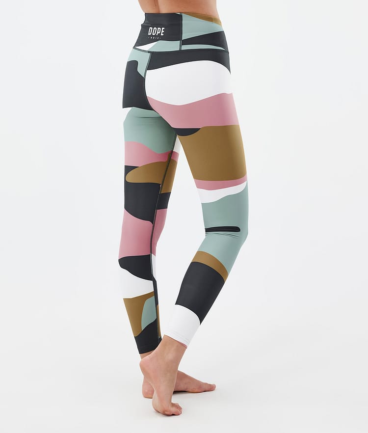 Dope Snuggle W Legginsy Termoaktywne Kobiety 2X-Up Shards Gold Muted Pink, Zdjęcie 2 z 7