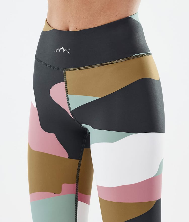 Dope Snuggle W Baselayer tights Dame 2X-Up Shards Gold Muted Pink