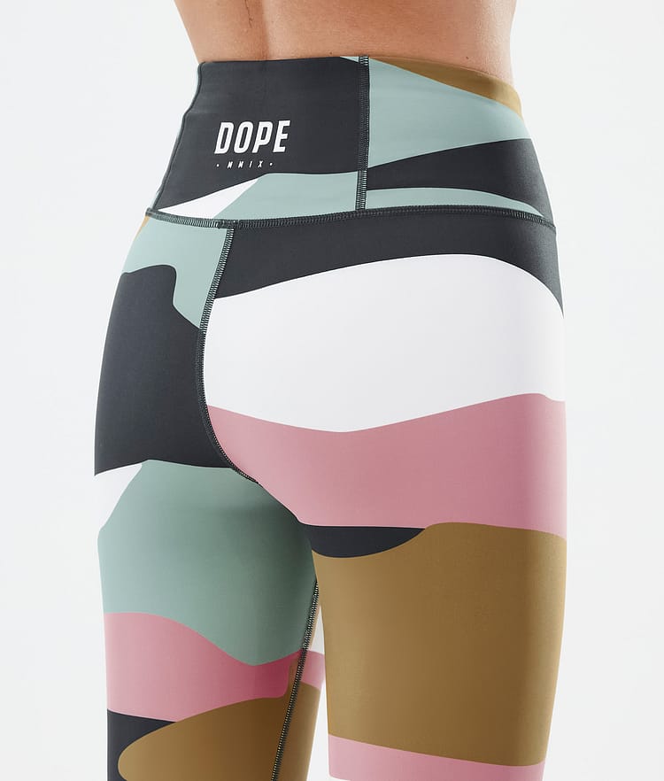 Dope Snuggle W Baselayer tights Dame 2X-Up Shards Gold Muted Pink