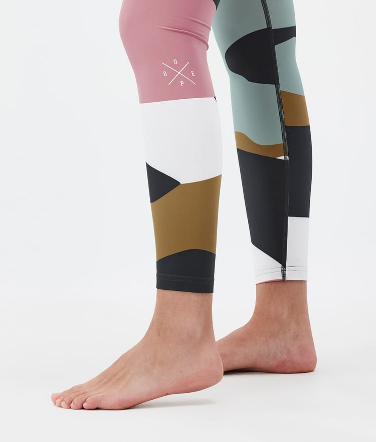 Dope Snuggle W Baselayer tights Dame 2X-Up Shards Gold Muted Pink