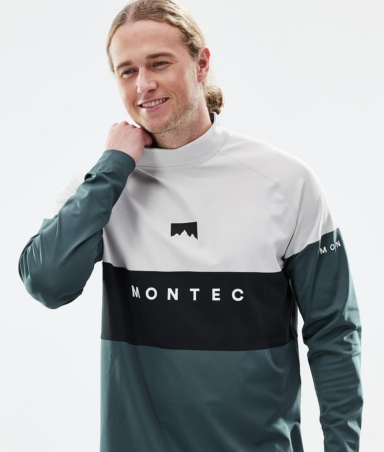 Montec Alpha Basislaag Top Heren Light Grey/Black/Dark Atlantic, Afbeelding 2 van 5