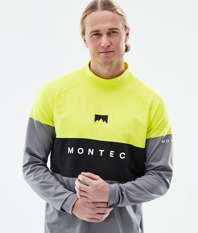Montec Alpha Basislaag Top Heren Bright Yellow/Black/Light Pearl, Afbeelding 2 van 5
