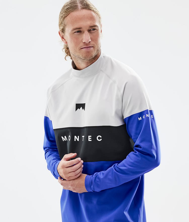 Montec Alpha Base Layer Top Men Light Grey/Black/Cobalt Blue, Image 2 of 6