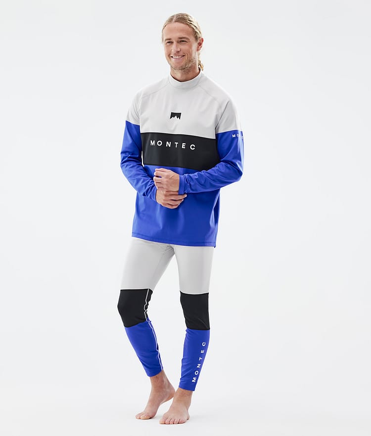 Montec Alpha Base Layer Top Men Light Grey/Black/Cobalt Blue, Image 3 of 6