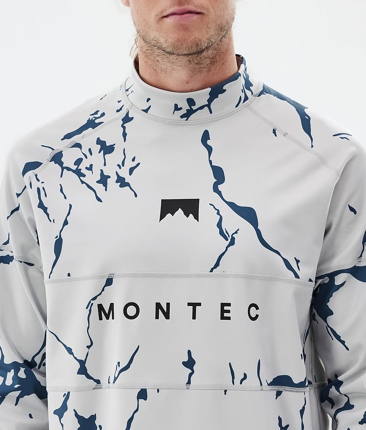 Montec Alpha Tee-shirt thermique Homme Ice/Black - Gris