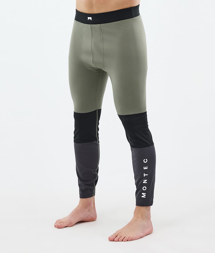 Montec Alpha Legginsy Termoaktywne Mężczyźni Greenish/Black/Phantom, Zdjęcie 1 z 7