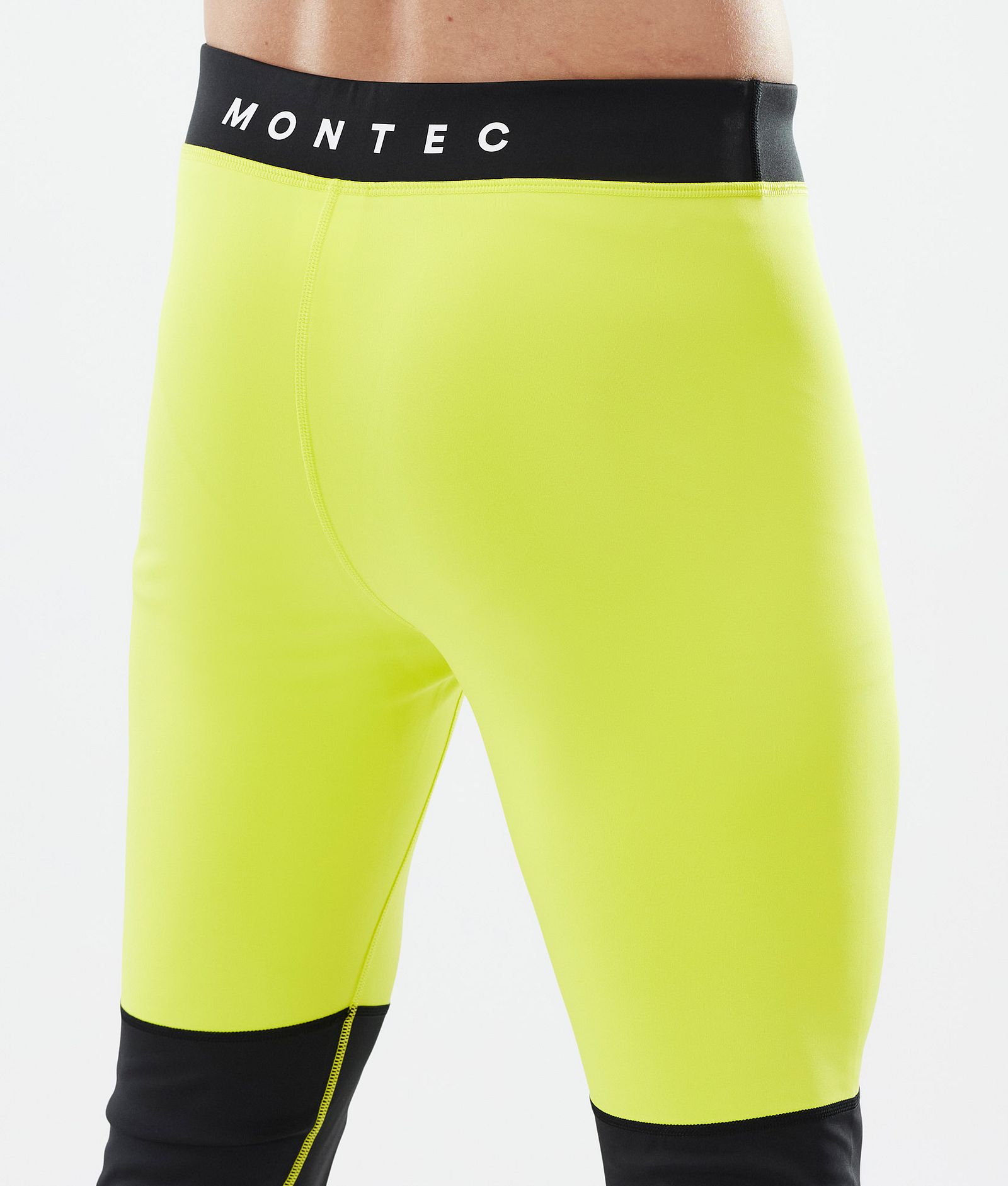 Montec Alpha Pantalon thermique Homme Bright Yellow/Black/Light Pearl