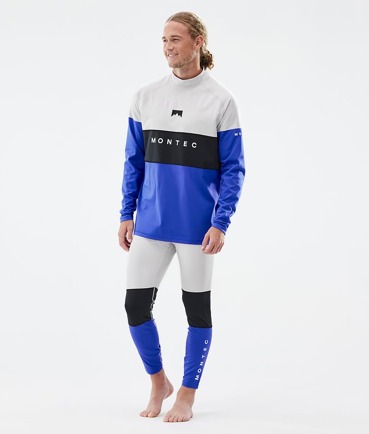 Montec Alpha Base Layer Pant Men Light Grey/Black/Cobalt Blue, Image 3 of 7