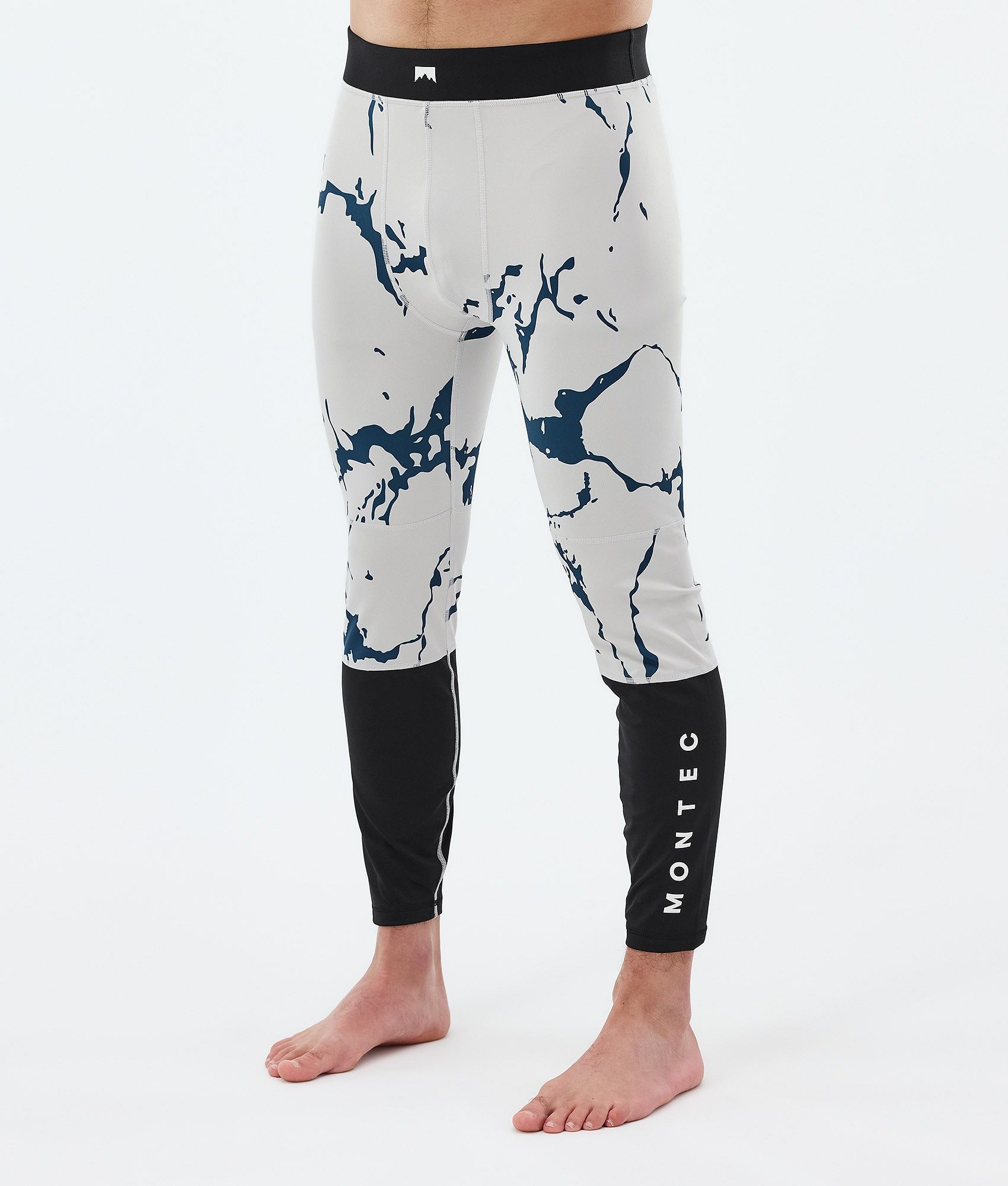 Montec Alpha Baselayer tights Herre - Ice/Black