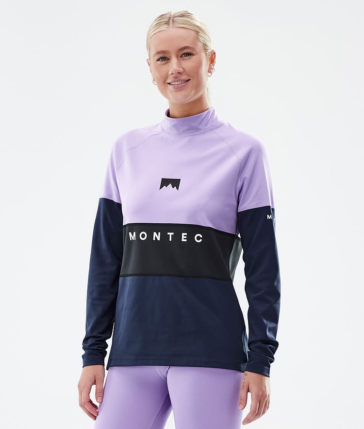 Montec Alpha W Maglia Termica Donna Faded Violet/Black/Dark Blue, Immagine 1 di 5