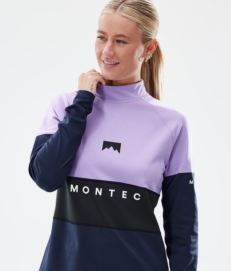 Montec Alpha W Maglia Termica Donna Faded Violet/Black/Dark Blue, Immagine 2 di 5