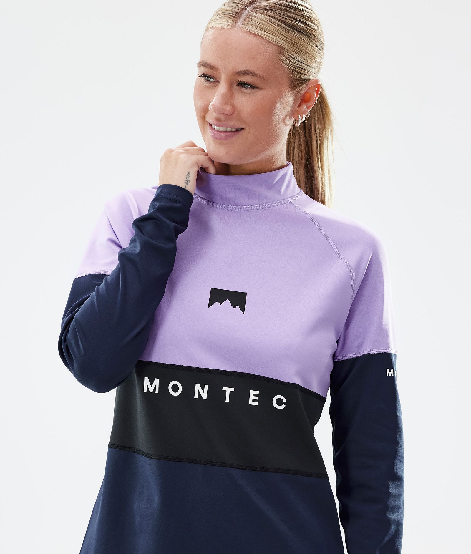 Montec Alpha W Tee-shirt thermique Femme Faded Violet/Black/Dark Blue