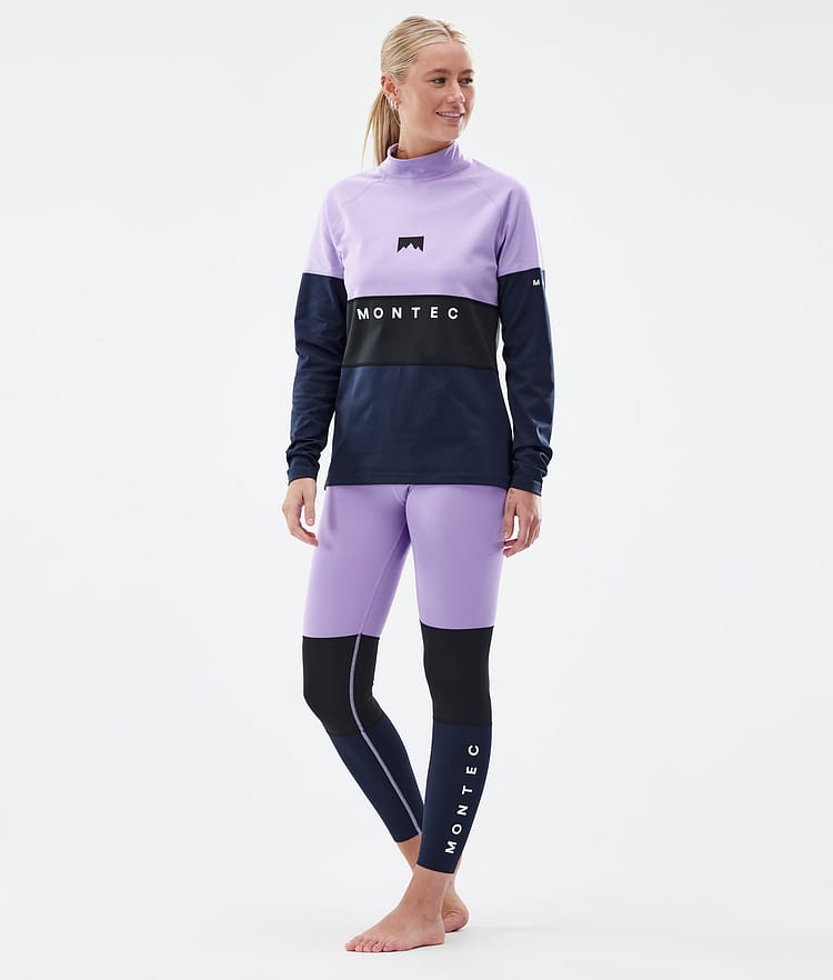 Montec Alpha W Base Layer Top Women Faded Violet/Black/Dark Blue