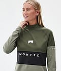Montec Alpha W Tee-shirt thermique Femme Olive Green/Black/Greenish