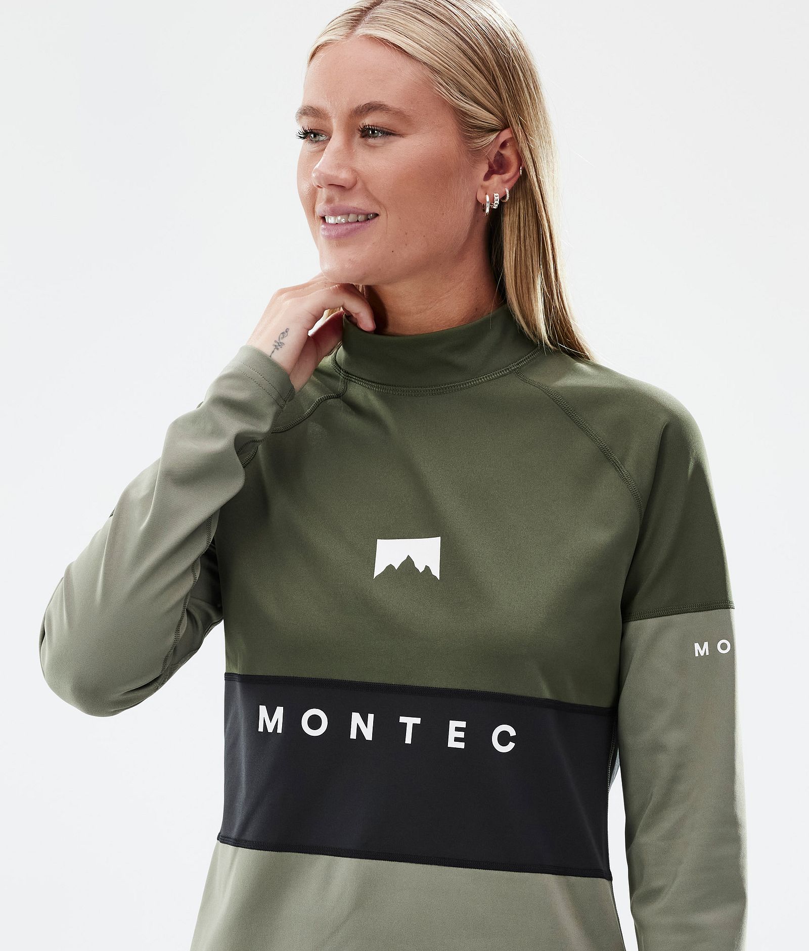 Montec Alpha W Camiseta Térmica Mujer Olive Green/Black/Greenish