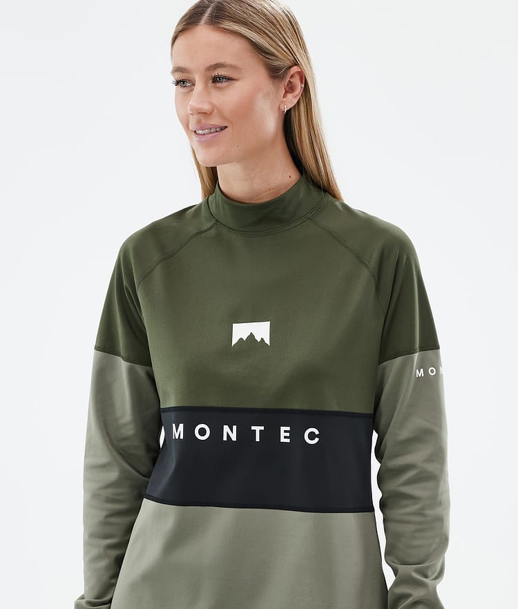 Montec Alpha W Basislaag Top Dames Olive Green/Black/Greenish, Afbeelding 2 van 5