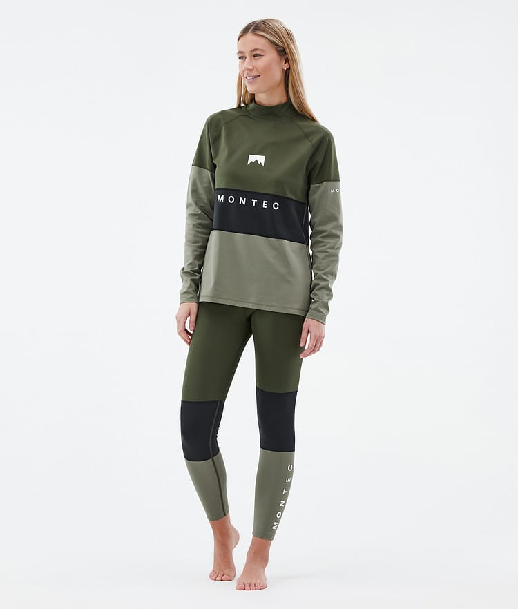 Montec Alpha W Basislaag Top Dames Olive Green/Black/Greenish, Afbeelding 3 van 5