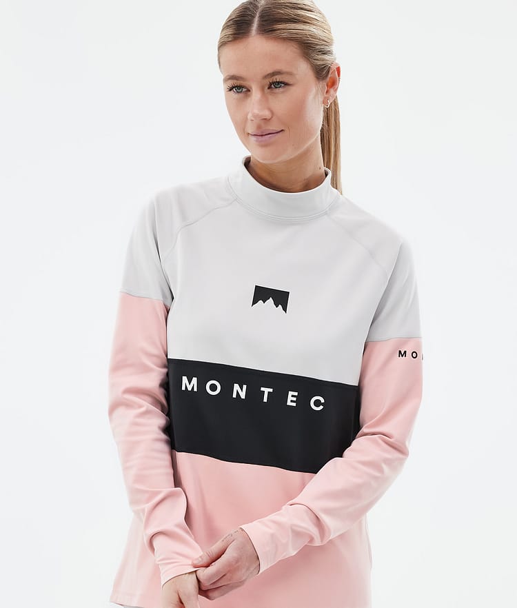 Montec Alpha W Basislaag Top Dames Light Grey/Black/Soft Pink, Afbeelding 2 van 5
