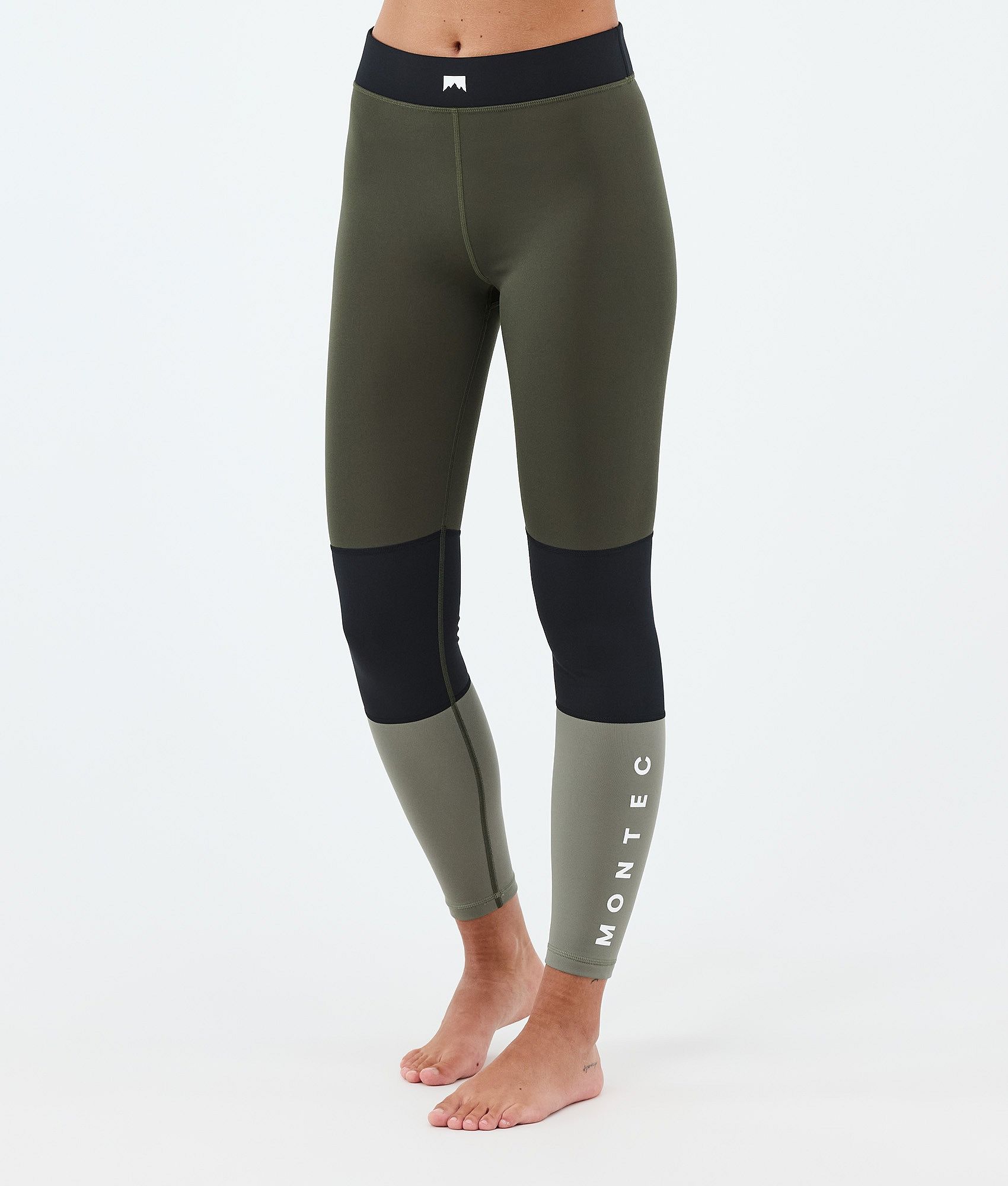 Montec Alpha W Baselayer tights Dame - Olive Green/Black/Greenish