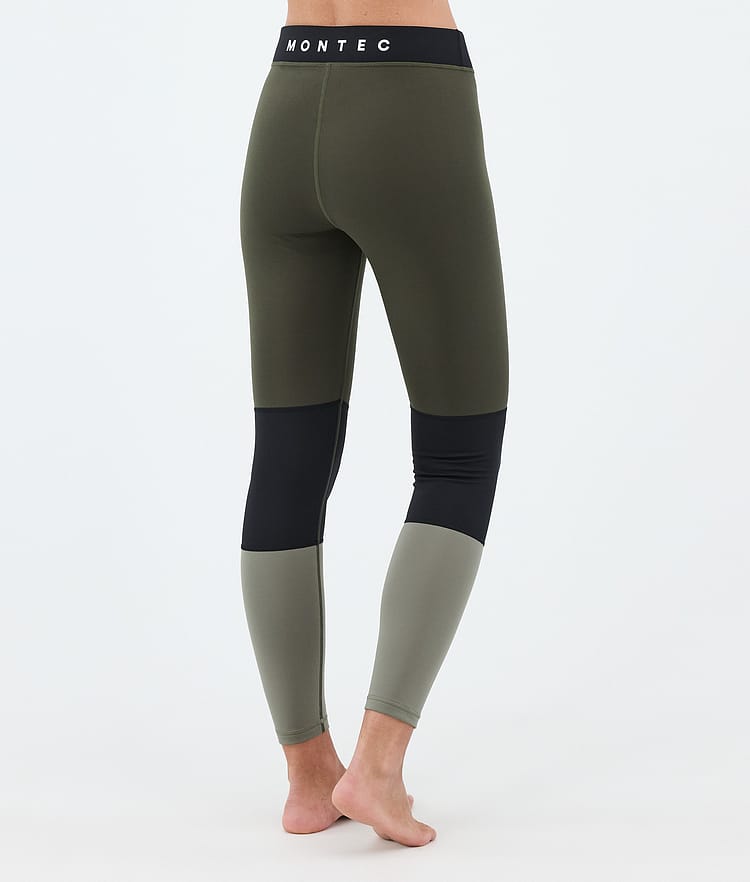 Montec Alpha W Base Layer Pant Women Olive Green/Black/Greenish, Image 2 of 7