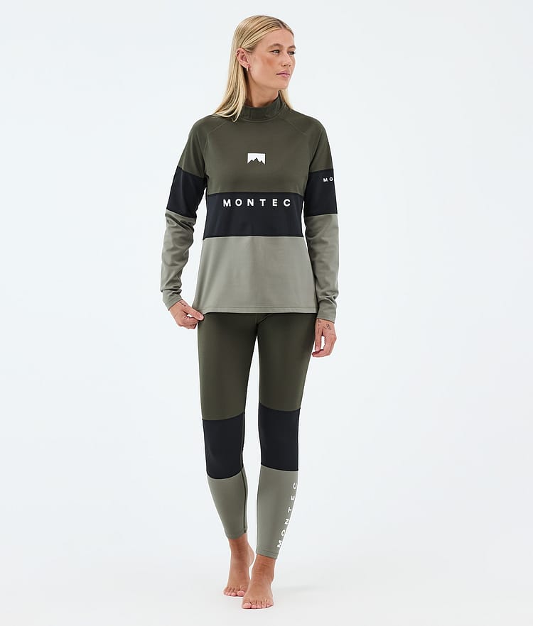 Montec Alpha W Base Layer Pant Women Olive Green/Black/Greenish, Image 3 of 7