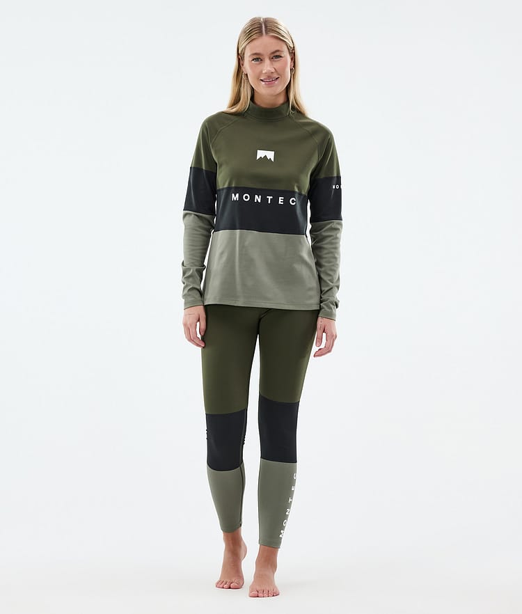 Montec Alpha W Pantalon thermique Femme Olive Green/Black/Greenish, Image 3 sur 7