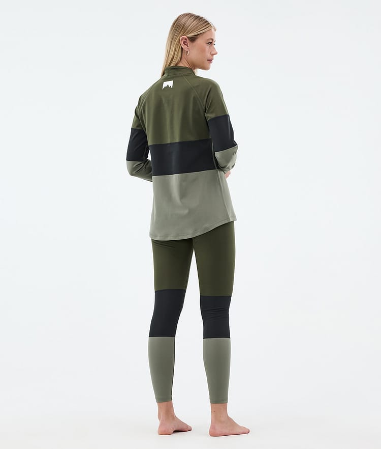 Montec Alpha W Pantalon thermique Femme Olive Green/Black/Greenish, Image 4 sur 7