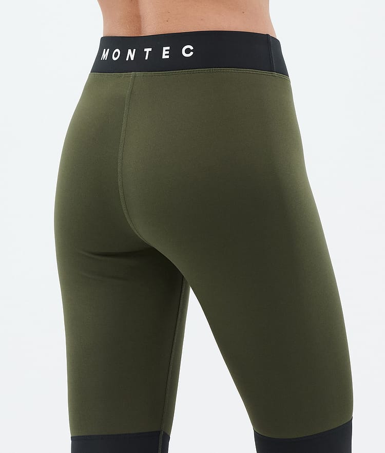 Montec Alpha W Pantalon thermique Femme Olive Green/Black/Greenish, Image 6 sur 7